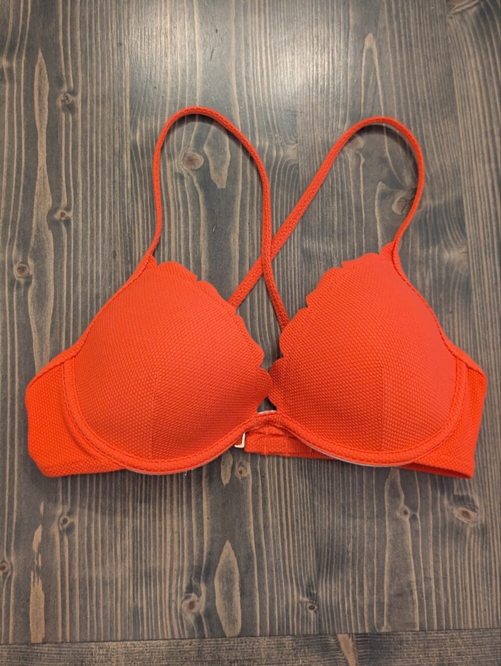 34C/S/M Lightly Lined Scallop Pique Texture Bikini - Shade & Shore